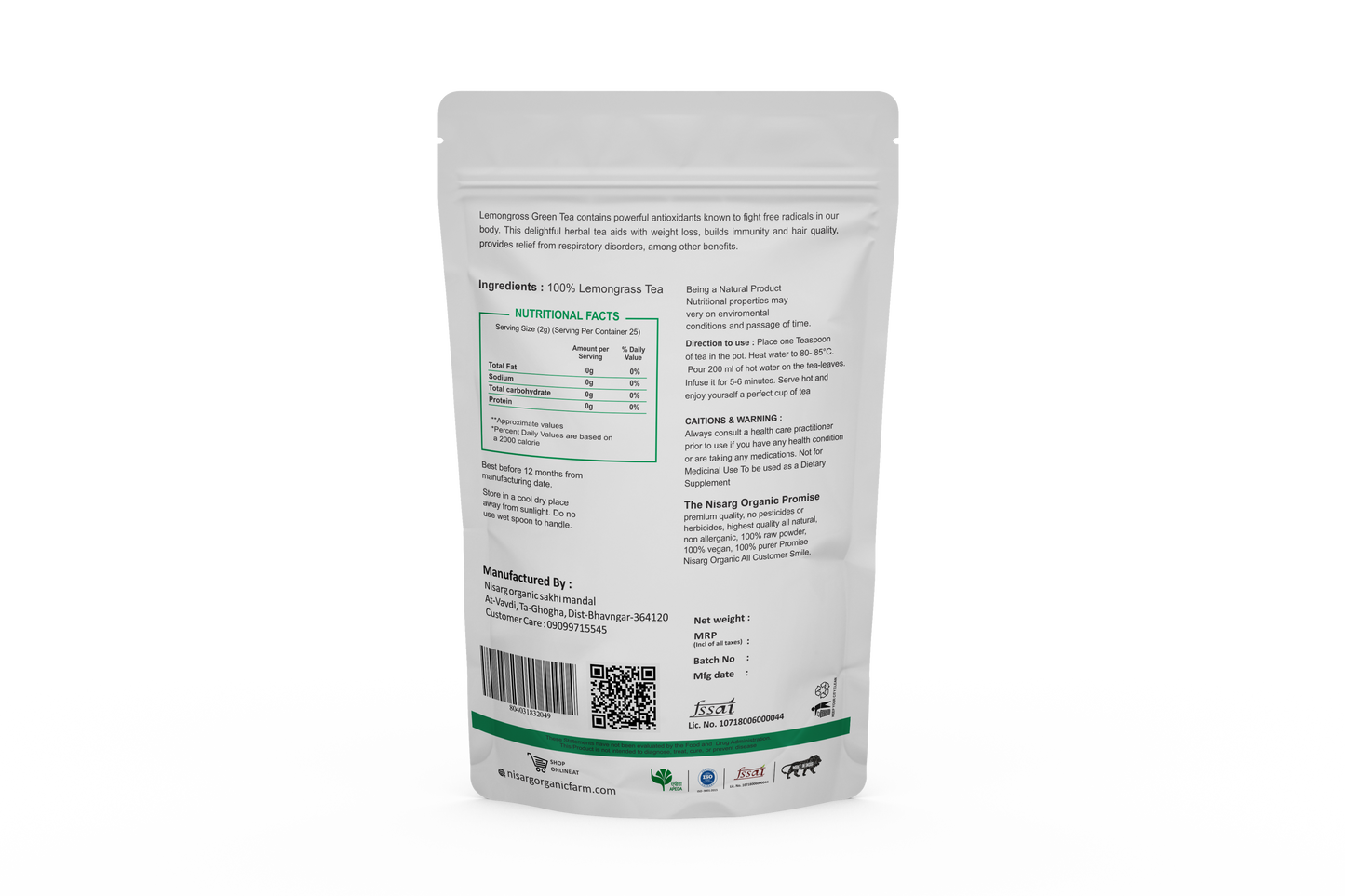 Natural Lemon Grass Powder | Lemongrass Tea