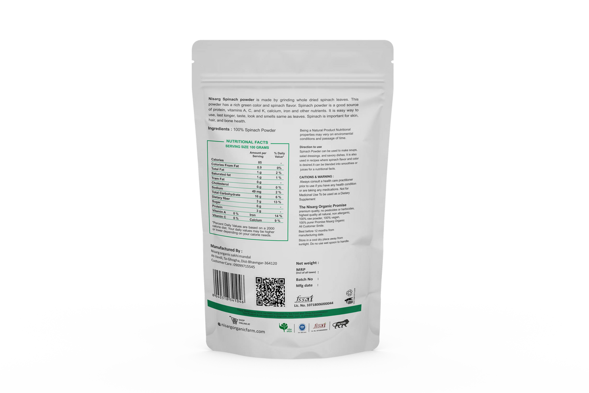 Organic Spinach Powder