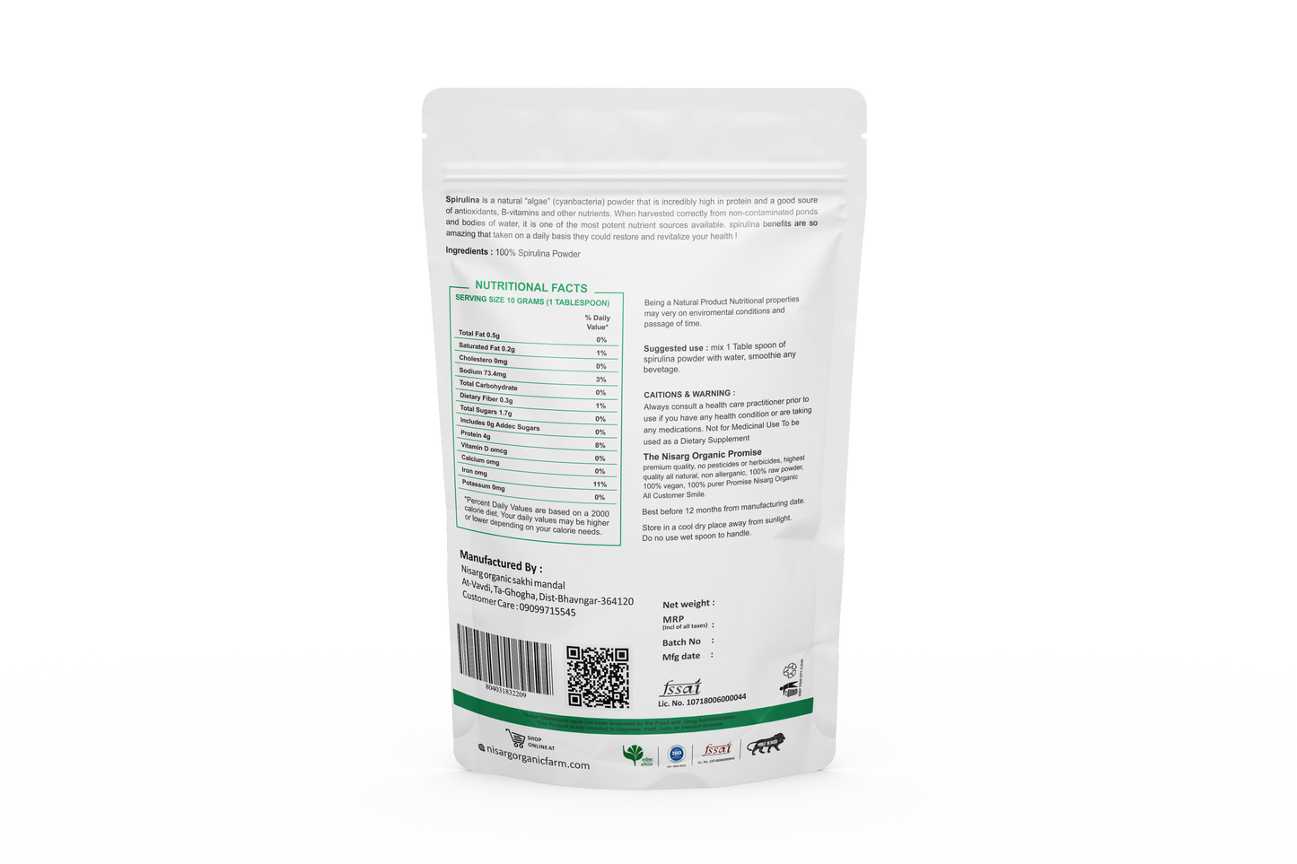 Organic Spirulina Powder