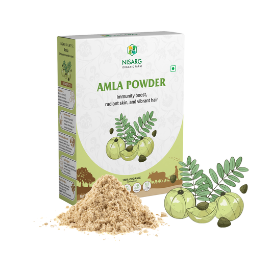 Organic Amla Powder for hair growth - Nisarg Organic Farm