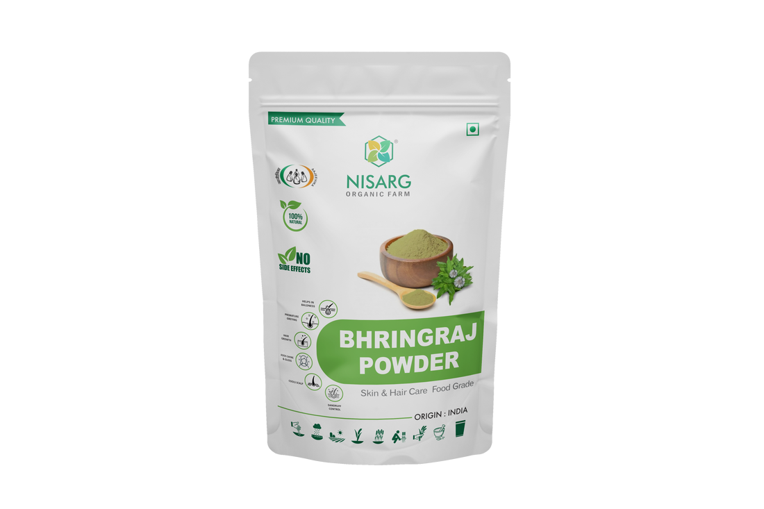 Organic Bhringraj Leaf Powder for hair - Nisarg Organic Farm