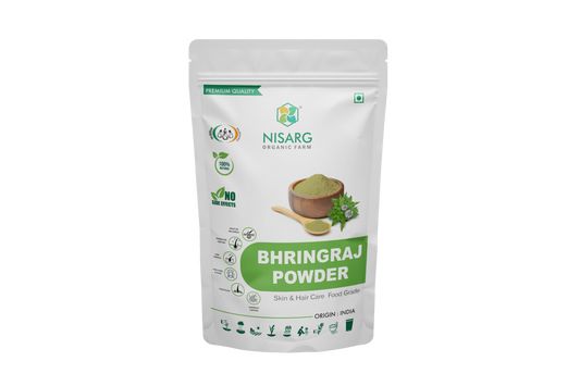 Organic Bhringraj Leaf Powder for hair - Nisarg Organic Farm