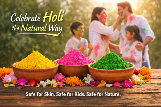 Organic Holi colors safe for family and skin