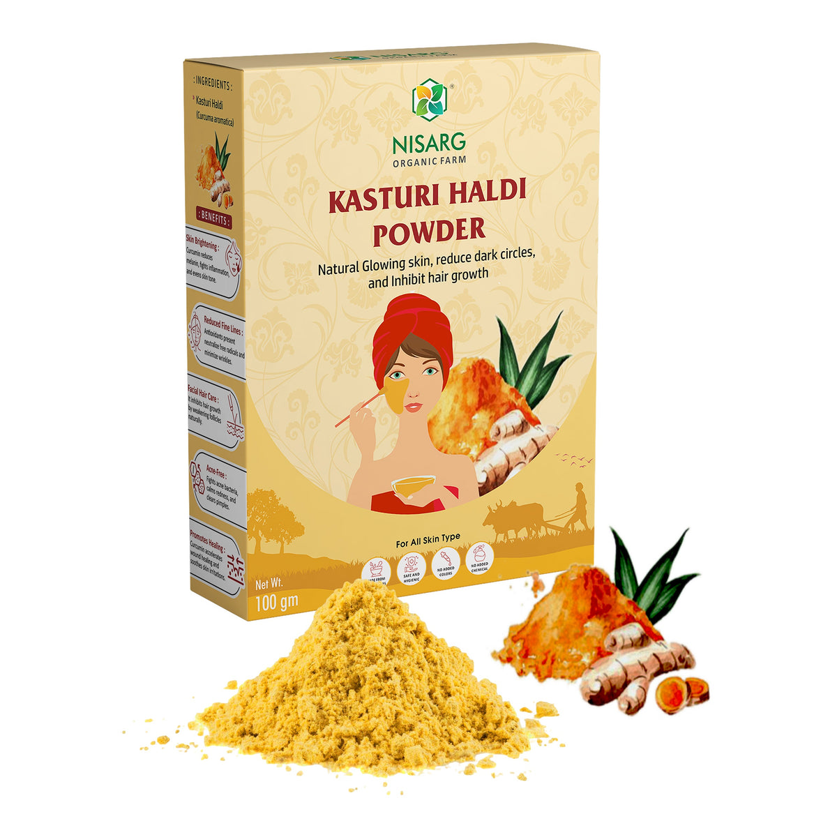 Kasturi Haldi Powder Organic Turmeric - Nisarg Organic Farm