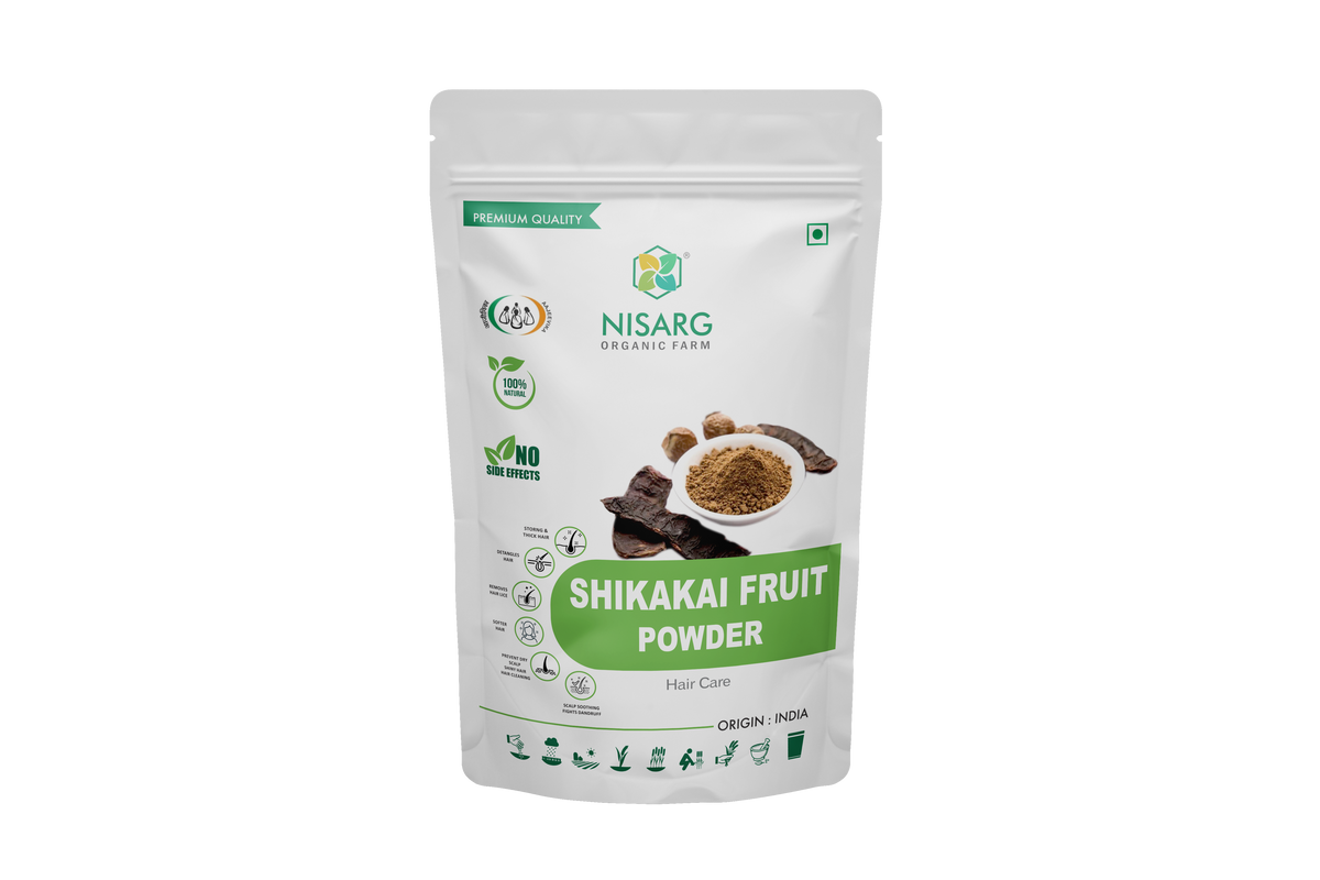 Organic Shikakai Fruit Powder - Nisarg Organic Farm