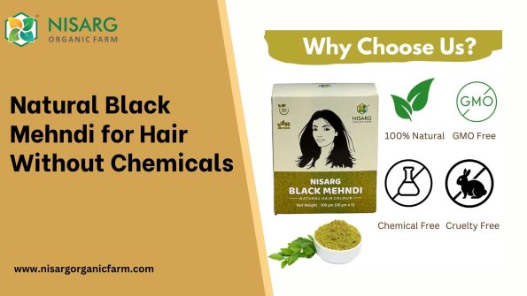 Natural black mehndi for hair without chemicals