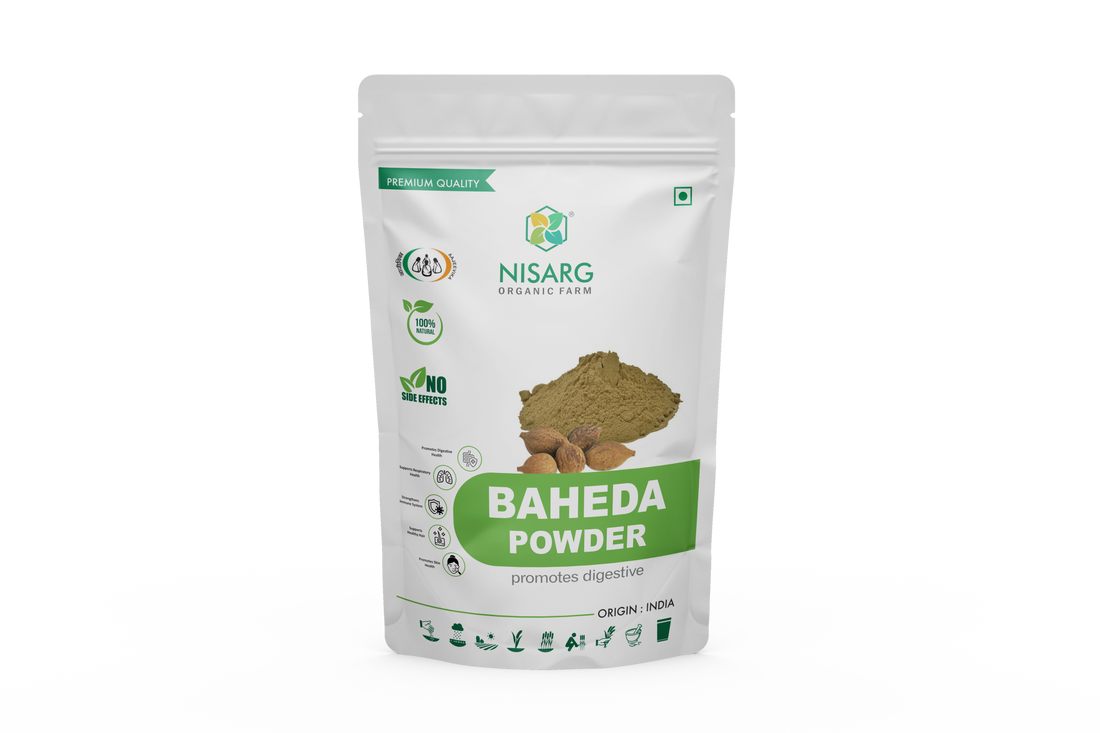 Organic Baheda Bibhitaki Powder - Nisarg Organic Farm