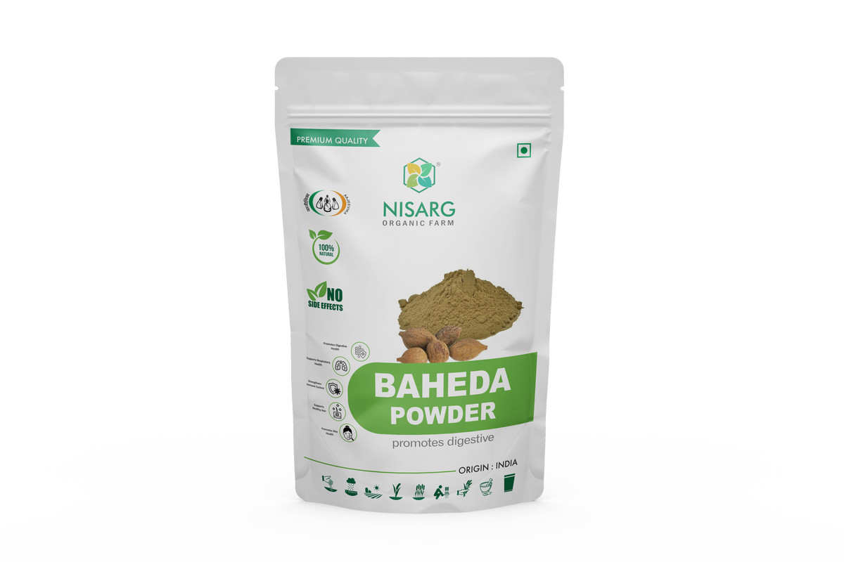Organic Baheda Bibhitaki Powder - Nisarg Organic Farm