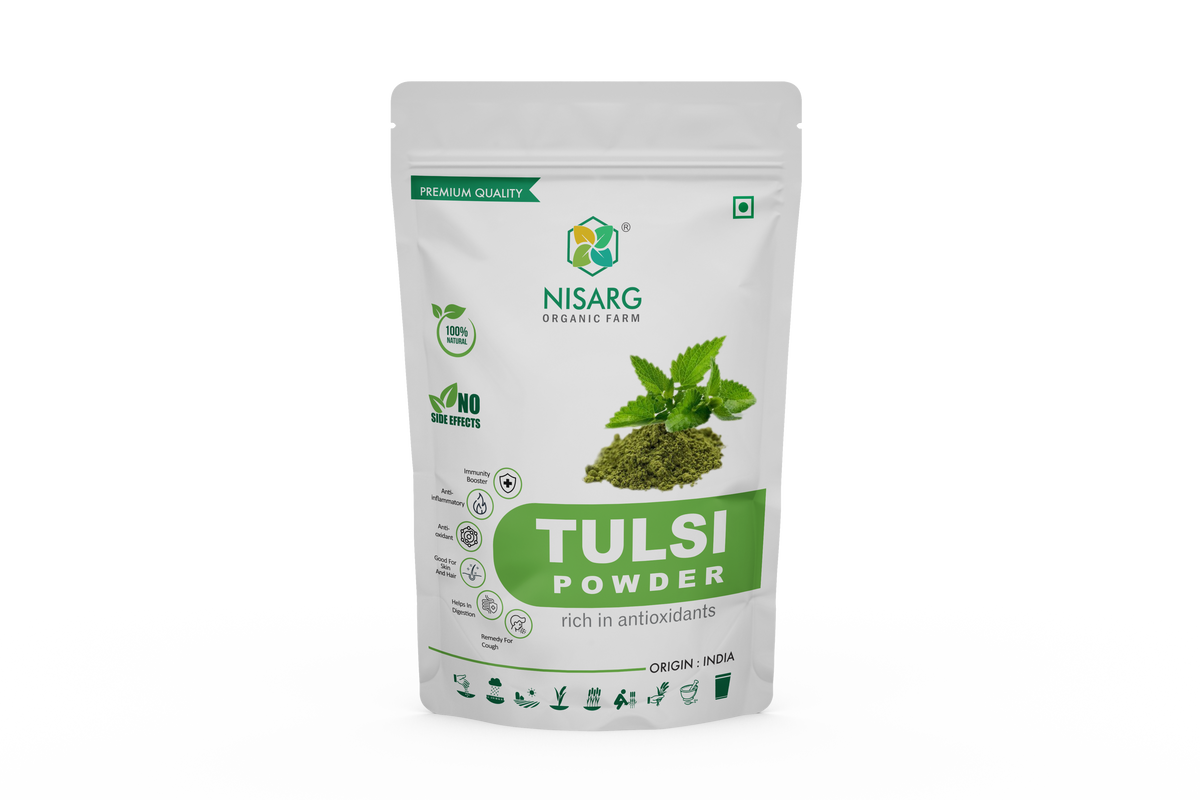 Organic Tulsi Leaf Powder - Nisarg Organic Farm