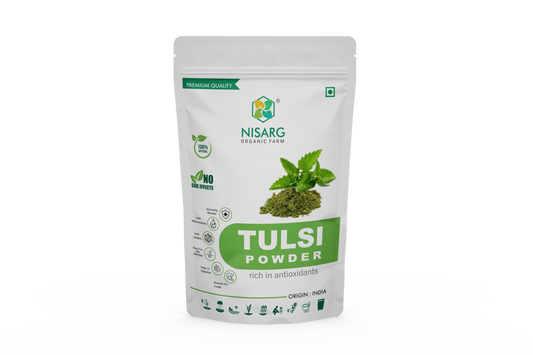 Organic Tulsi Leaf Powder - Nisarg Organic Farm