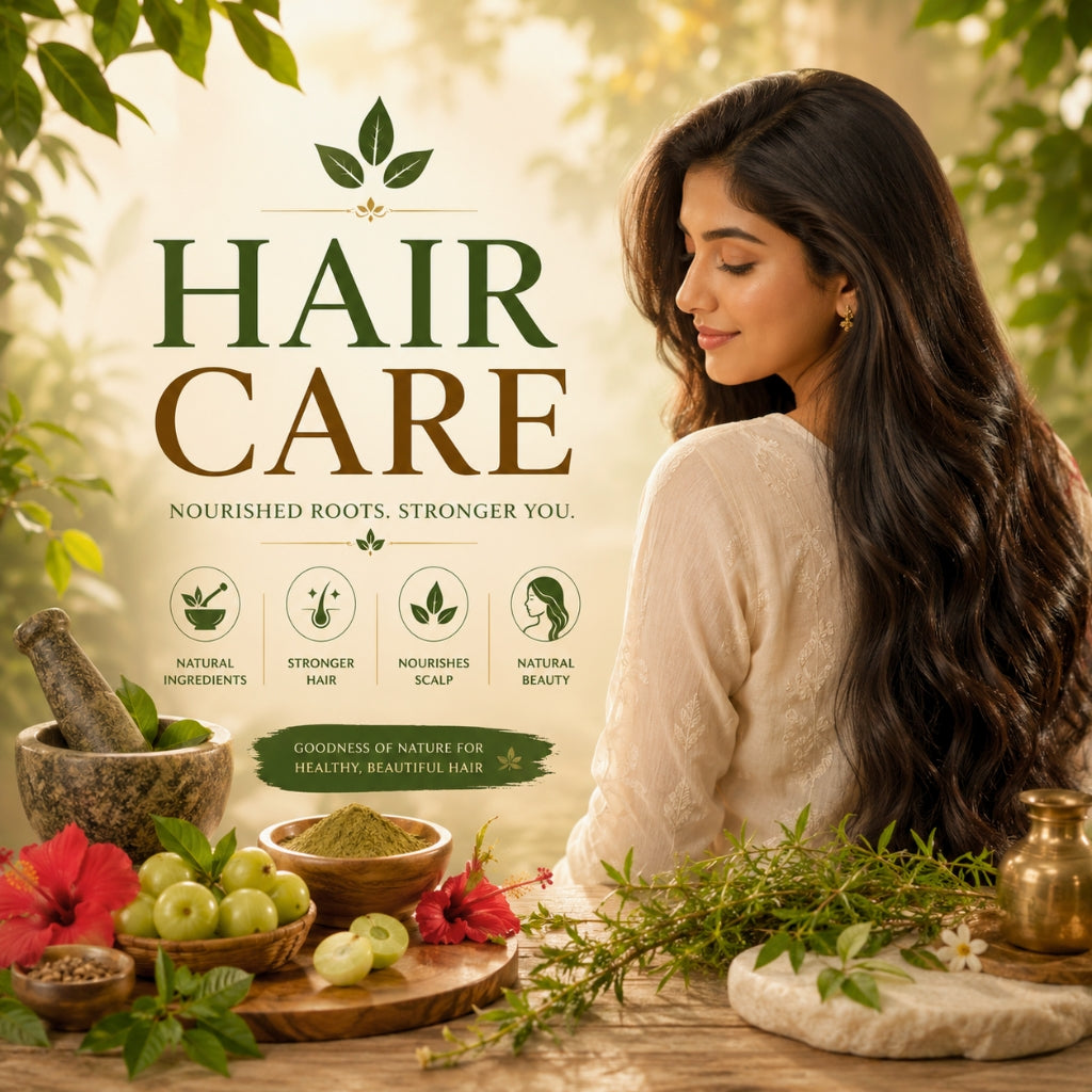 Organic Hair Care collection – herbal hair powders and natural hair colour | Nisarg Organic Farm