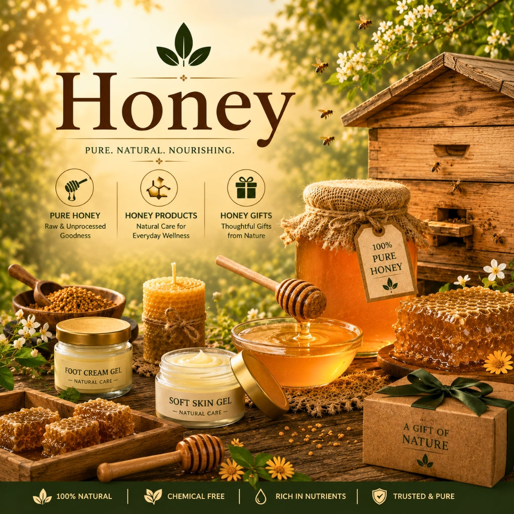 Raw Organic Honey collection – multiflora, fennel & ajwain honey from our own hives | Nisarg Organic Farm