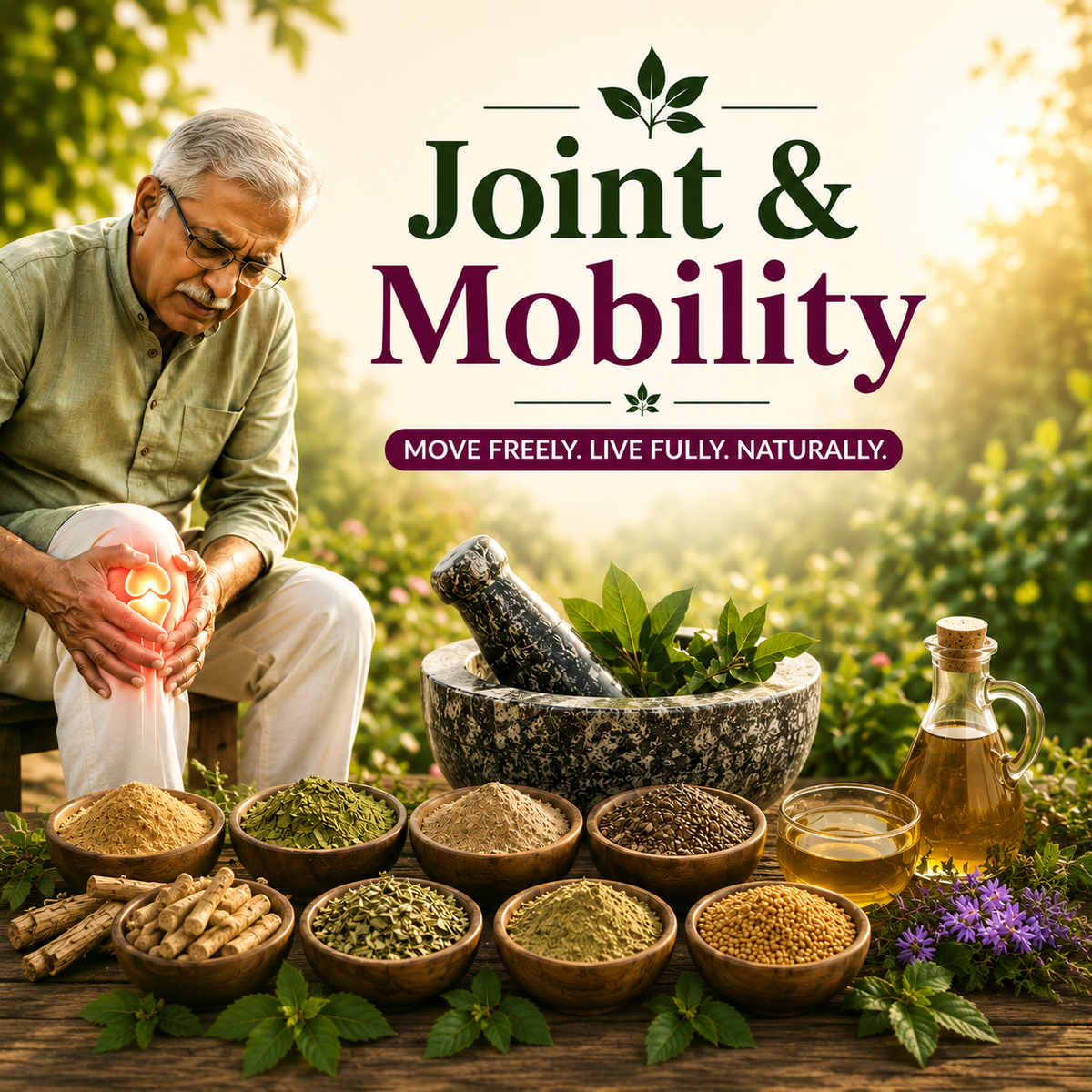 Joint & Mobility collection – Ayurvedic herbs for joint comfort | Nisarg Organic Farm