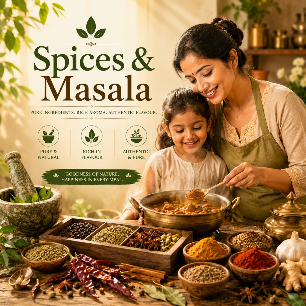 Organic Spices & Masala collection – freshly ground, no fillers | Nisarg Organic Farm