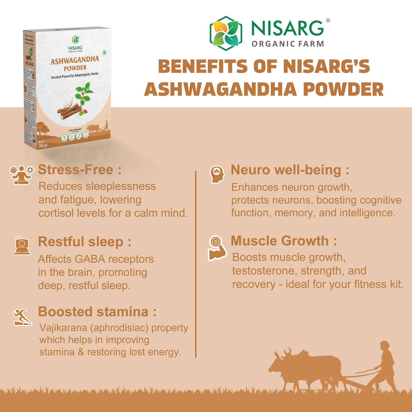 Organic Ashwagandha Root Powder (Churna)