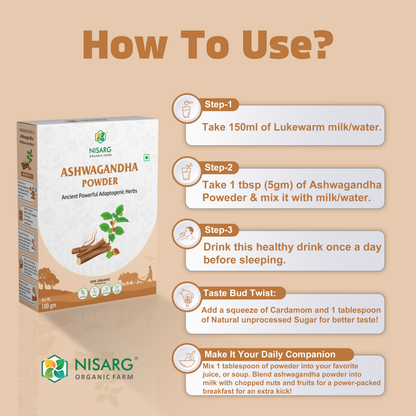 Organic Ashwagandha Root Powder (Churna)