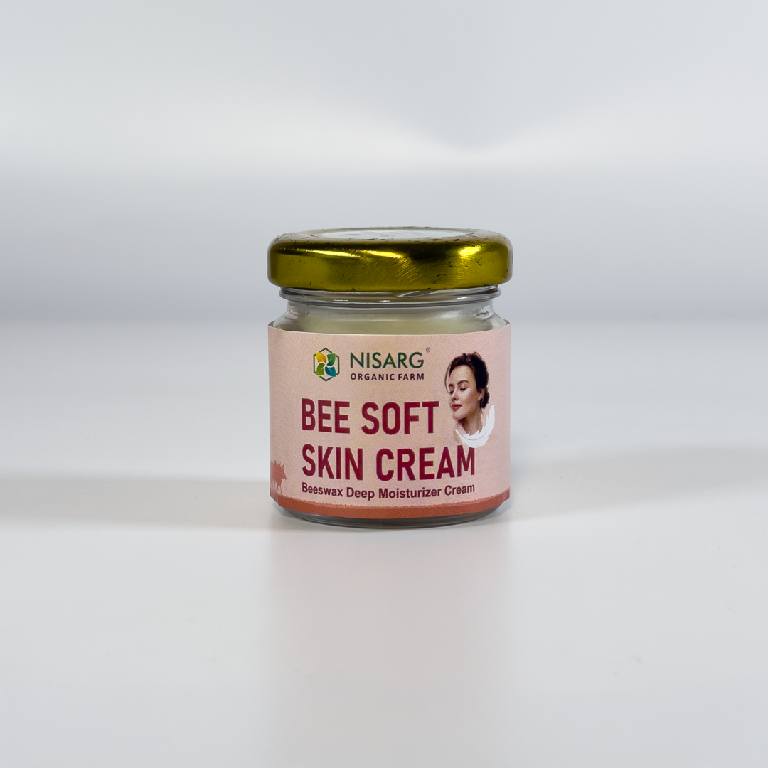Nisarg Bee Soft Skin Cream – Beeswax & Coconut Oil Moisturizer for Dry Skin