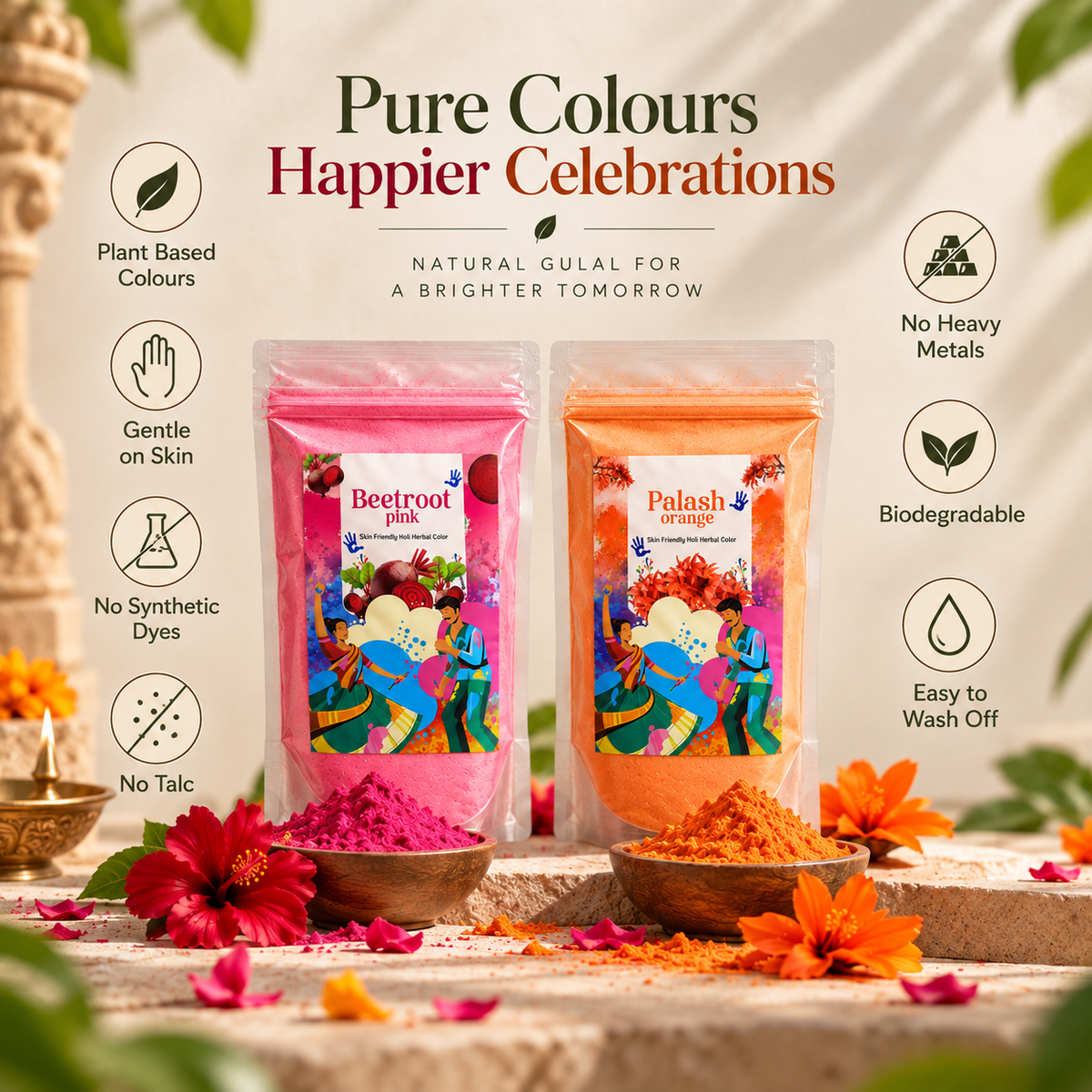 Natural Gulal For Ganpati Festival