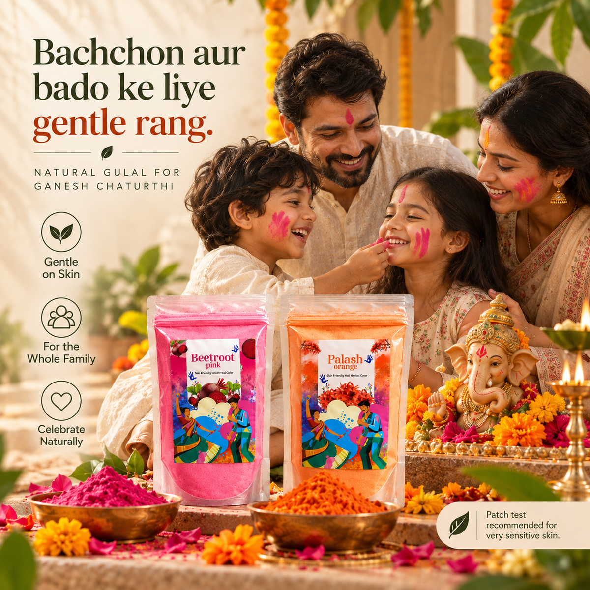 Natural Gulal For Ganpati Festival