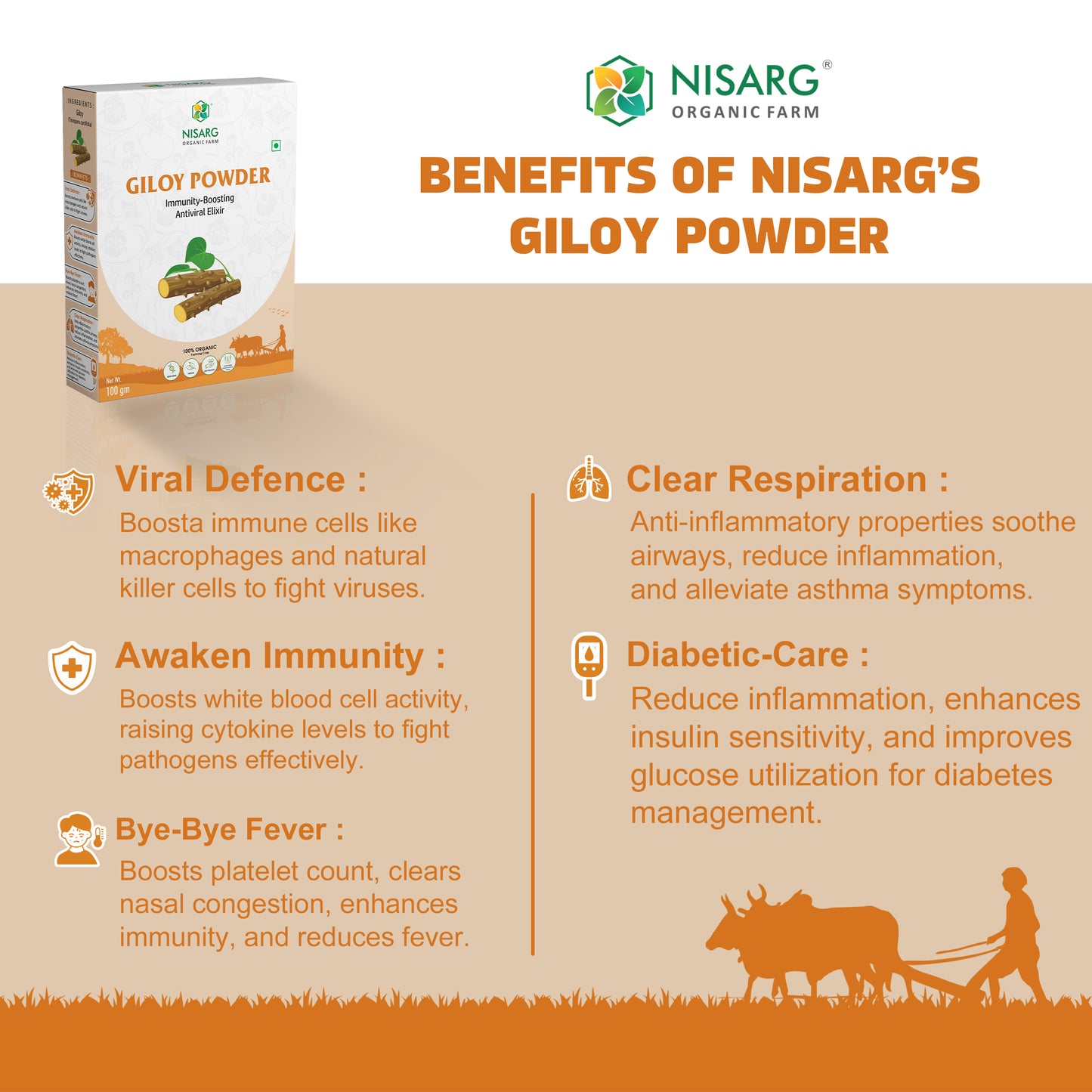 Organic Neem Giloy Powder | Guduchi Powder