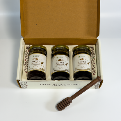 Honey Gulkand , Honey Dryfruit And Multi Flora Honey Gift Combo (3 x 250 Gm)