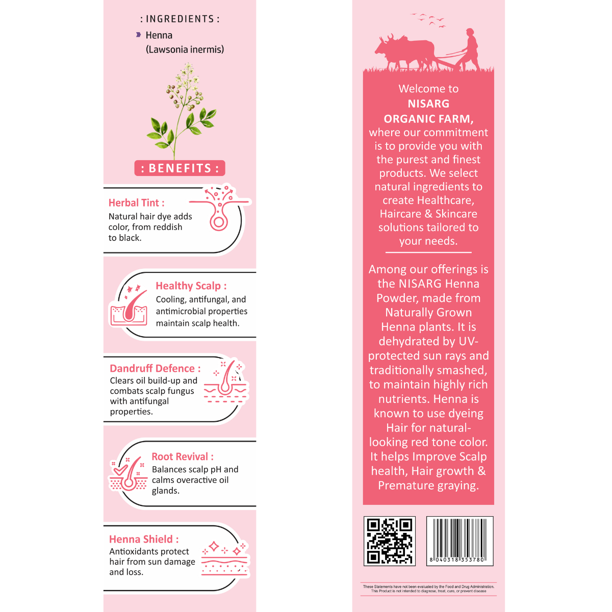 Organic Henna Leaf Powder | Natural & 100% Pure