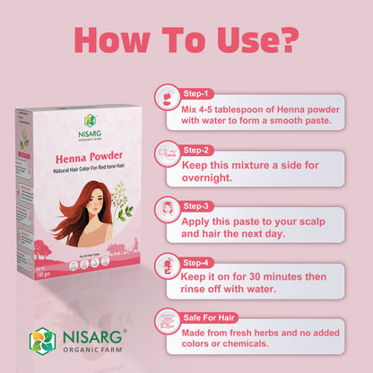 Organic Henna Leaf Powder | Natural & 100% Pure