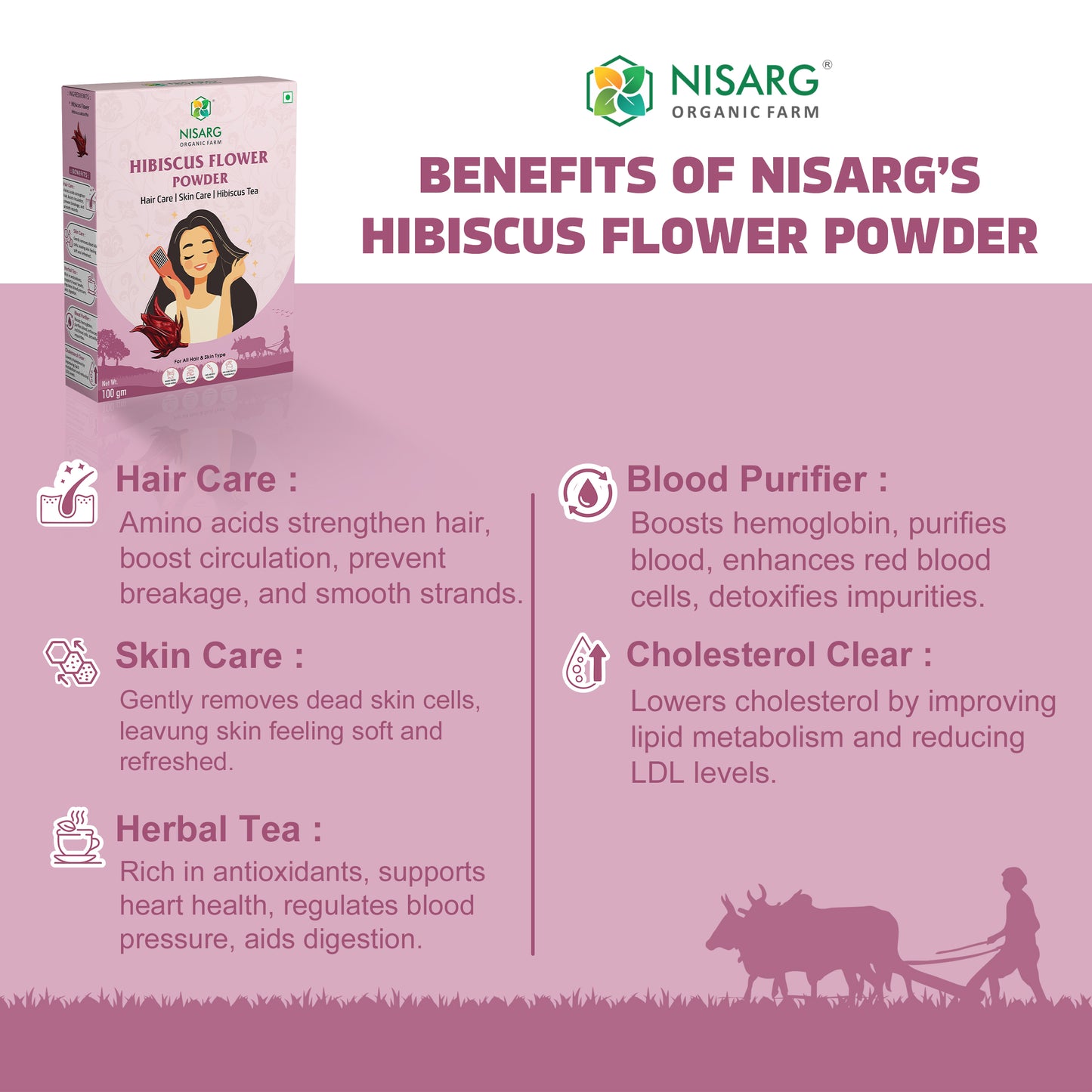 Organic Hibiscus Powder | Hibiscus Flower Powder