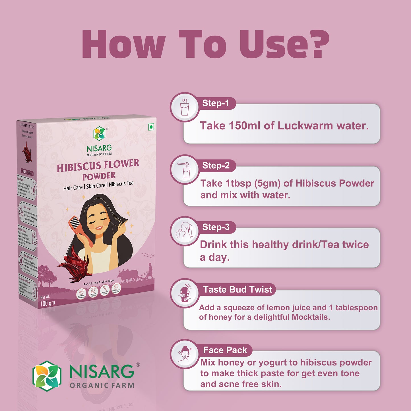 Organic Hibiscus Powder | Hibiscus Flower Powder