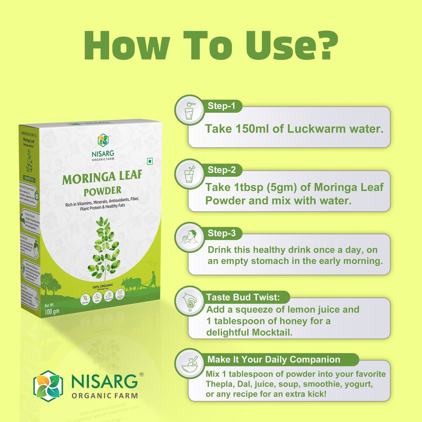 Moringa Leaf Powder | Pure & Organic