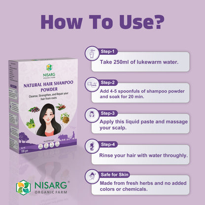 Natural Hair Shampoo Powder | Herbal Hair Wash Powder