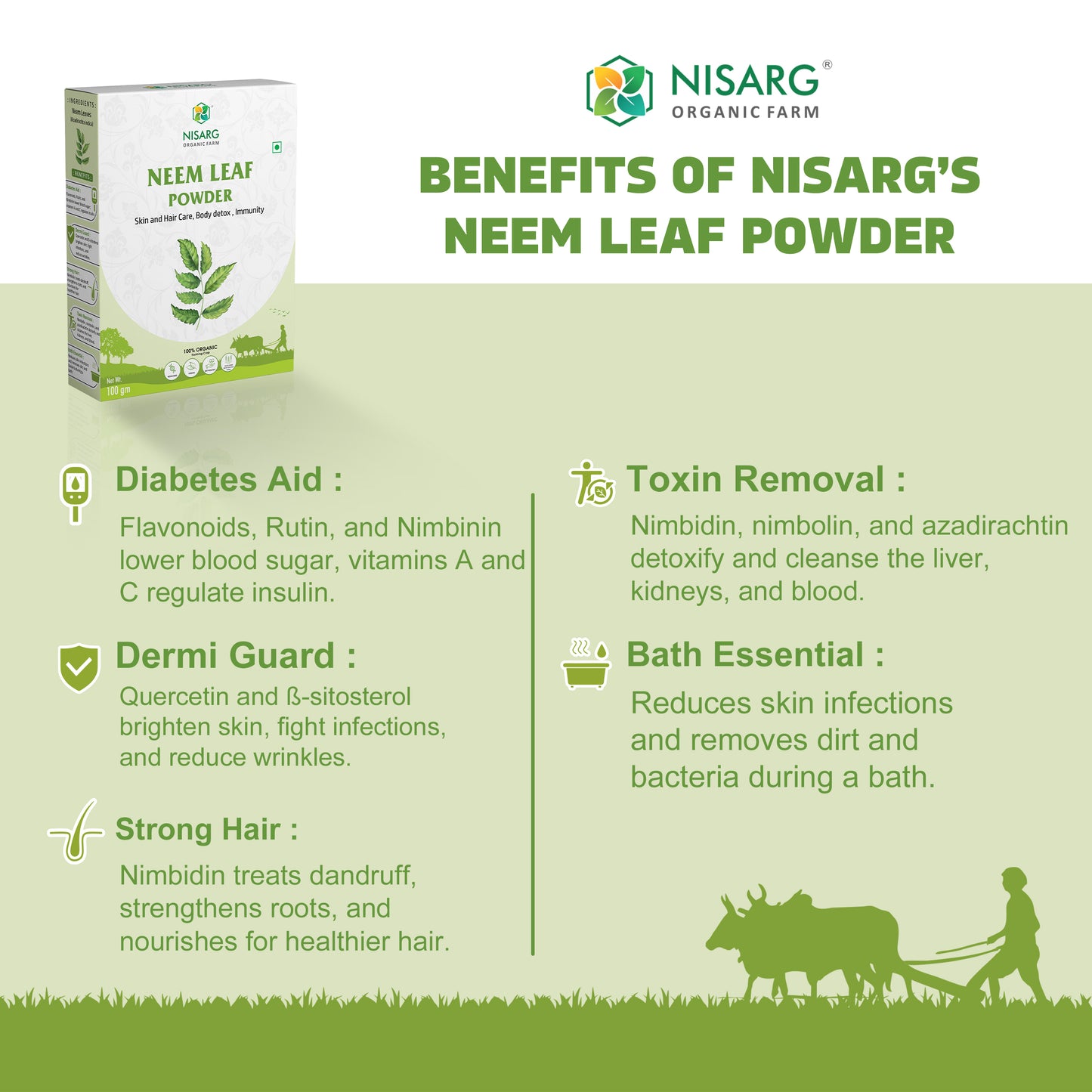 Organic Neem Leaf Powder | Neem Powder For Skin