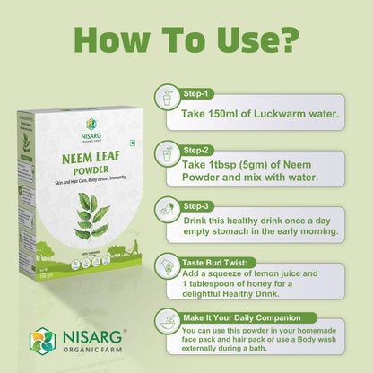 Organic Neem Leaf Powder | Neem Powder For Skin