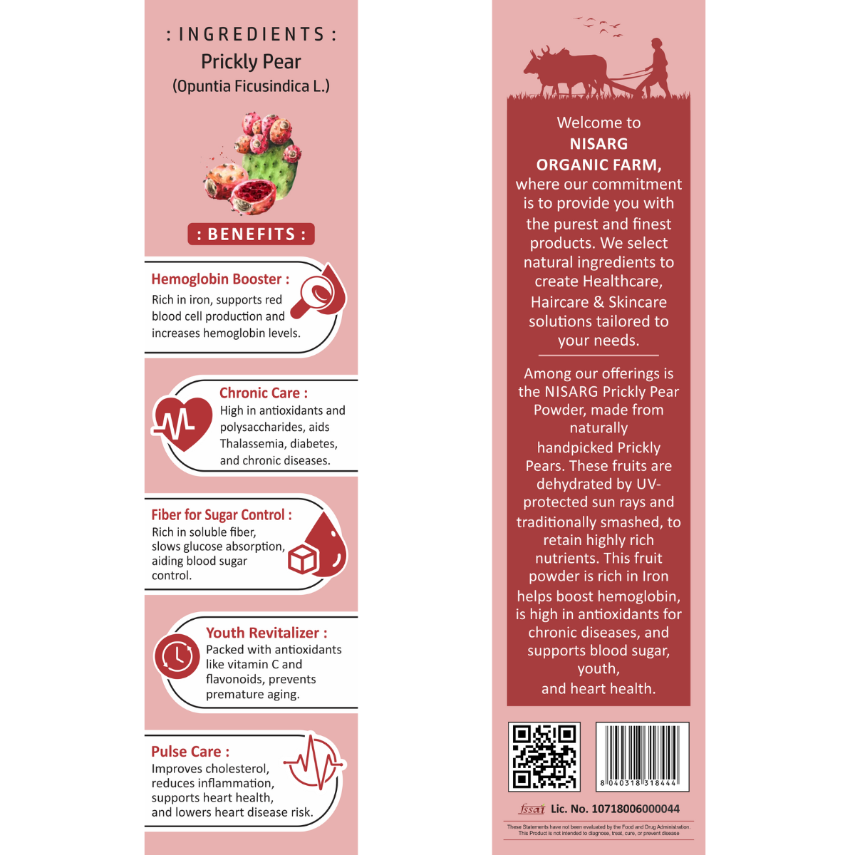 Organic Prickly Pear Powder | Findla Fruit Powder