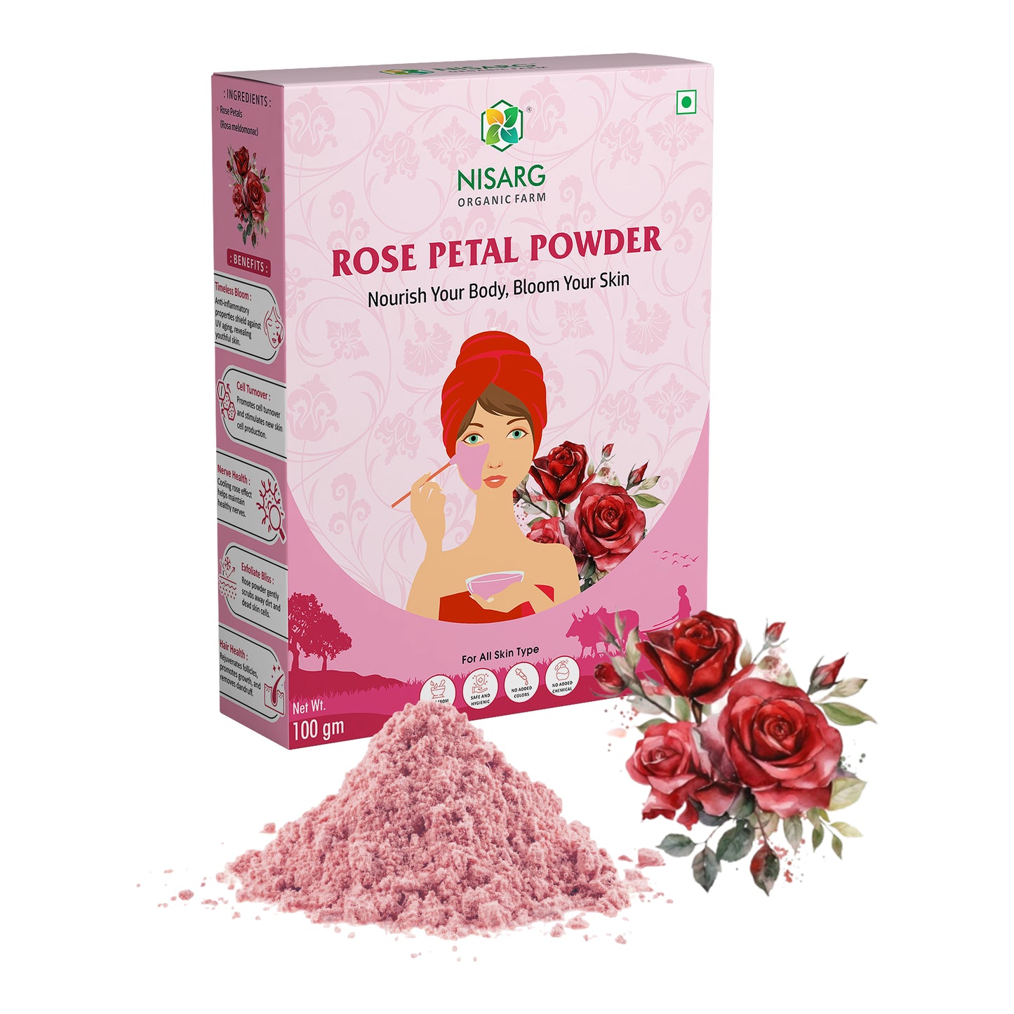 Red Rose Petals Powder