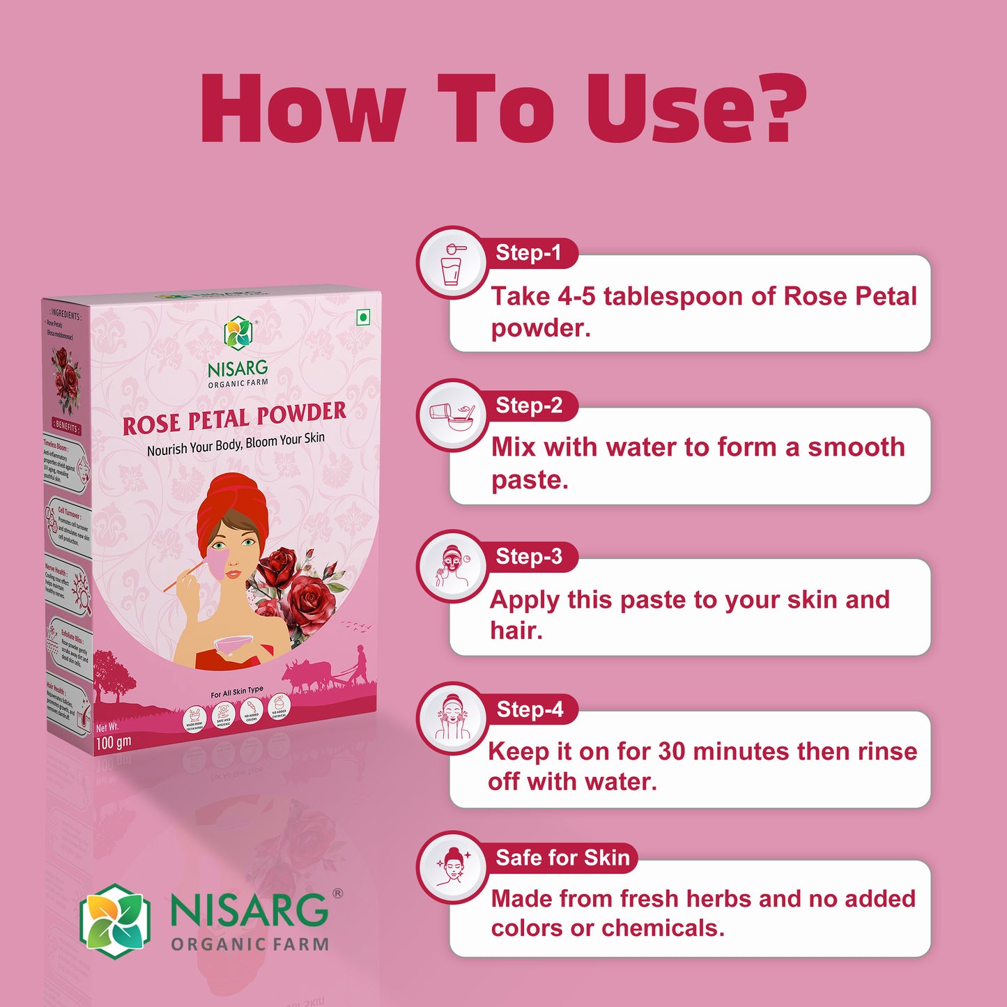 Red Rose Petals Powder