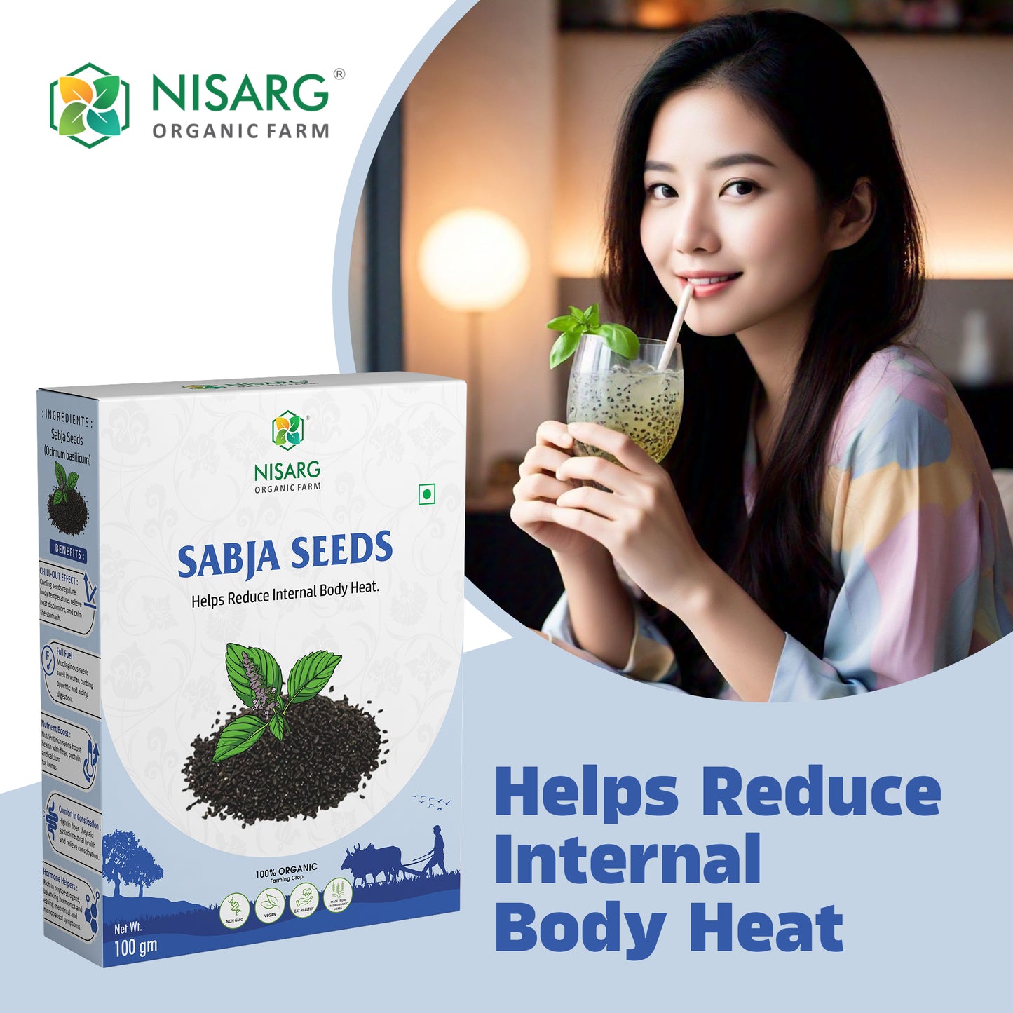 Organic Sabja seeds/Basil seeds