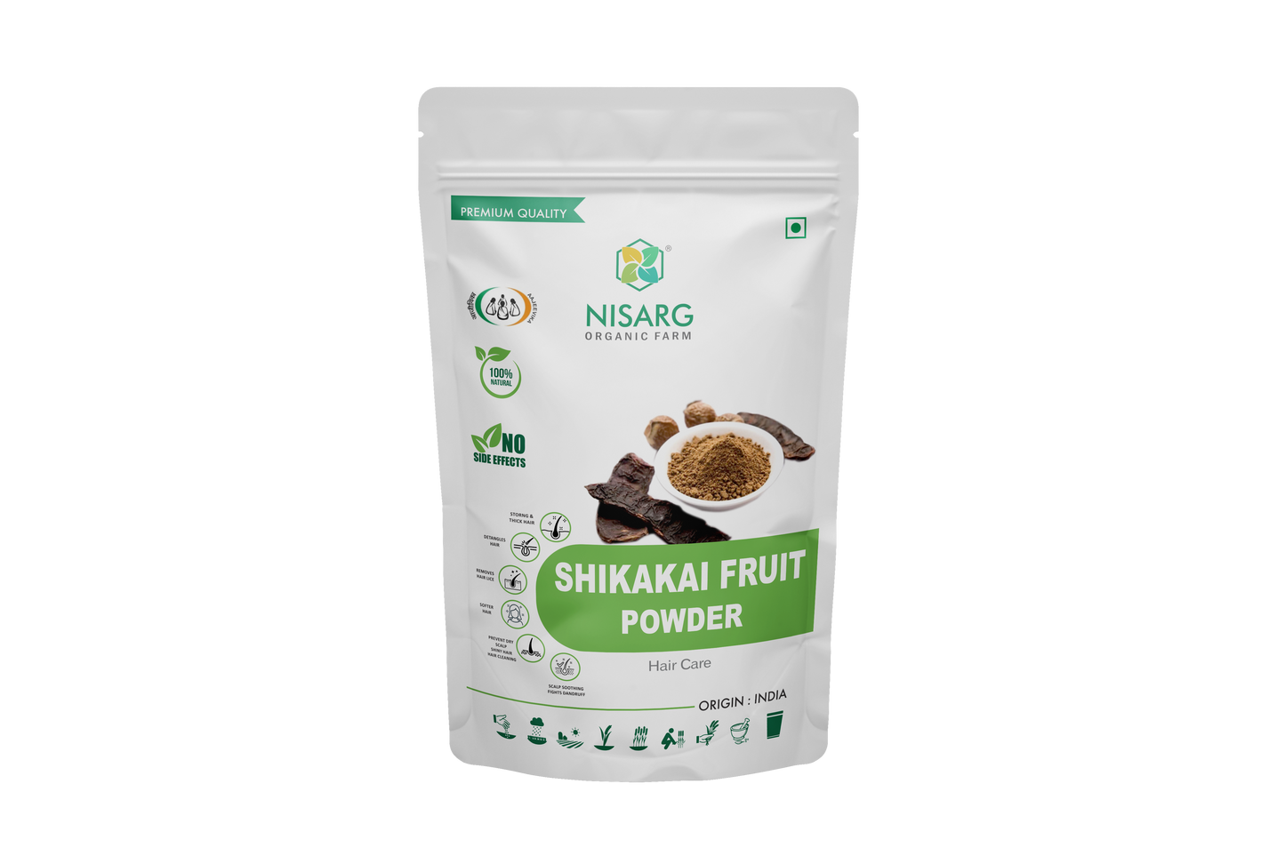 Organic Shikakai Fruit Powder | Acacia Concinna Powder