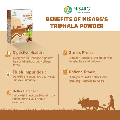 Organic Triphala Powder – For Digestion | Glowing Skin | Weight Loss