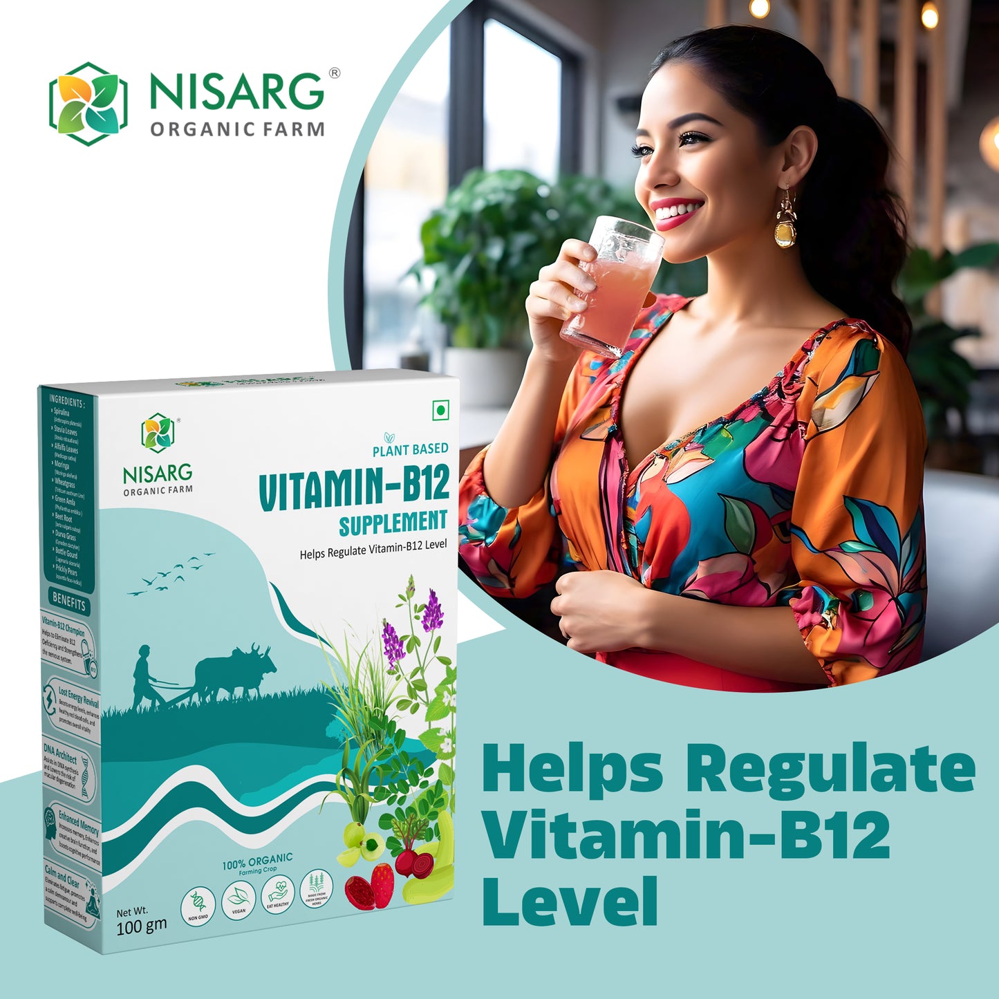 Vitamin B12 Supplement | 100% Organic | Plant Based