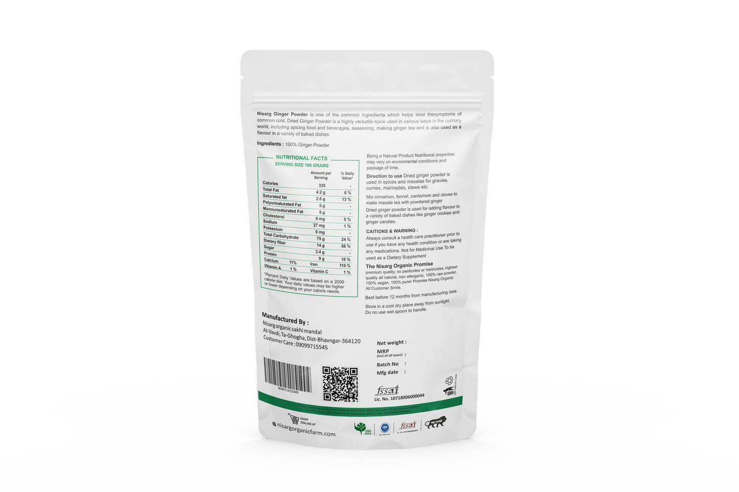 Organic Ginger Powder Dry