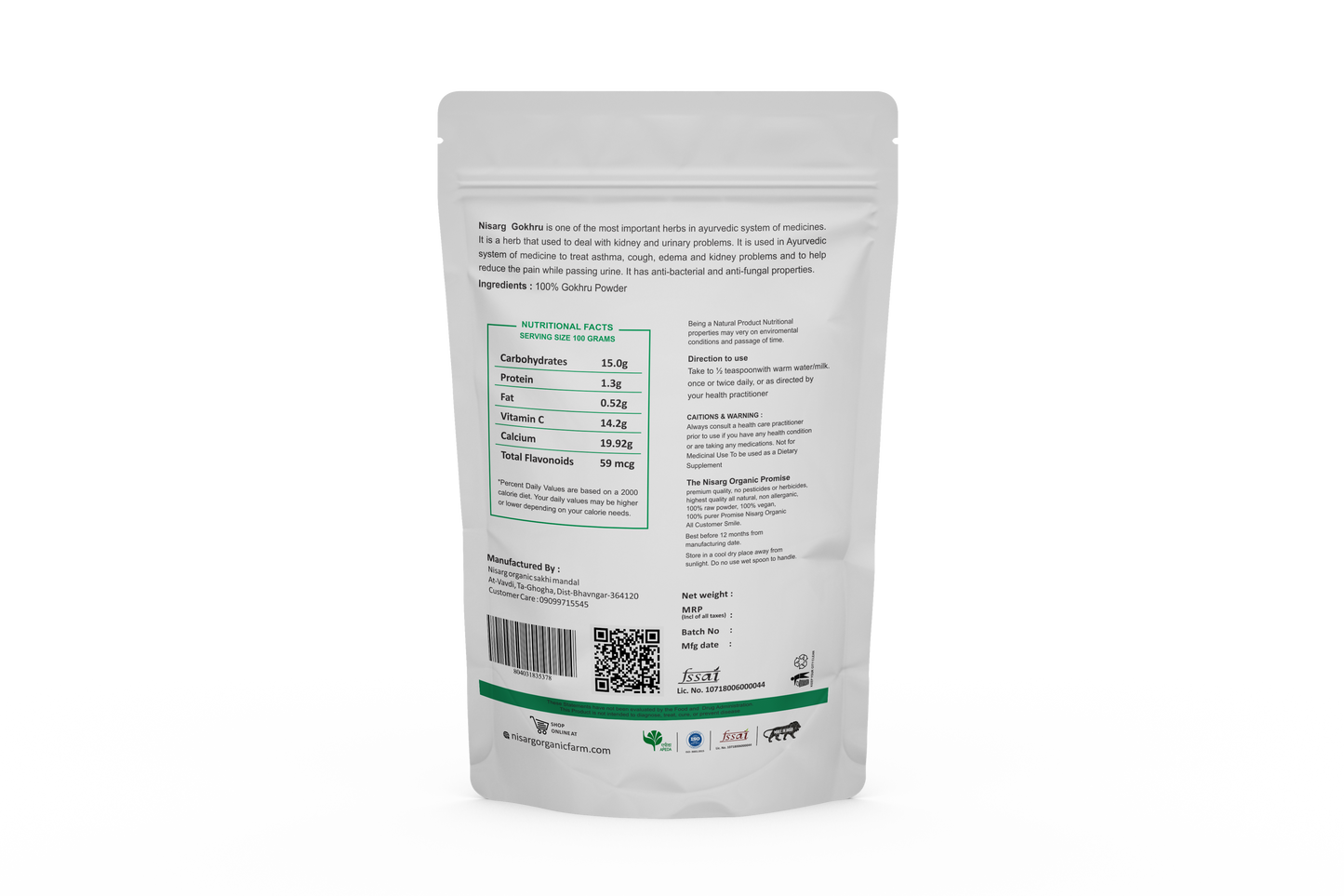 Organic Gokhru Powder | Gokshur Powder