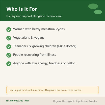 Who is hemoglobin powder for – women, vegetarians, teenagers, low energy