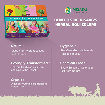 Natural Holi Colors (Pack Of 4) | Organic Holi Colors