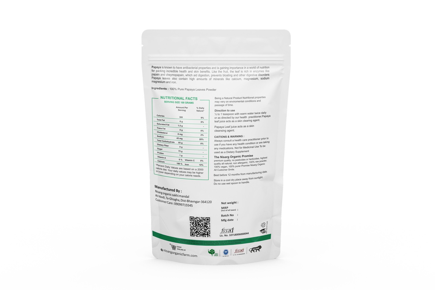 Papaya Leaf Powder
