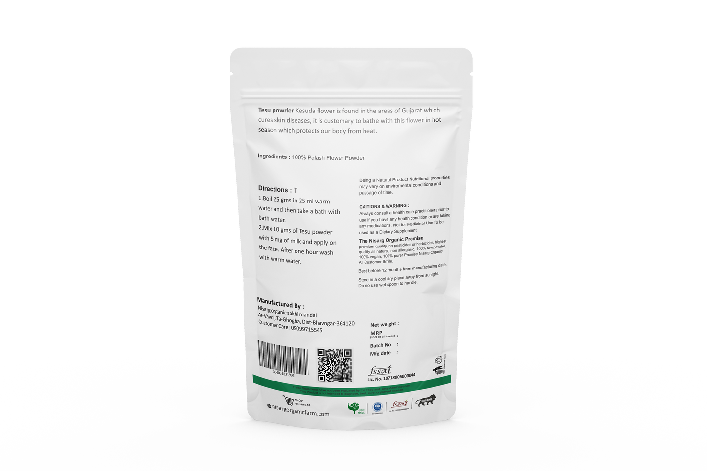 Organic Tesu Flower Powder | Kesuda Powder